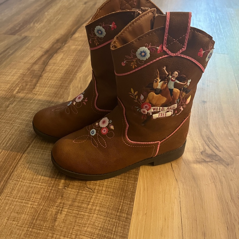 Spirit Kids' Brown and Pink Boots